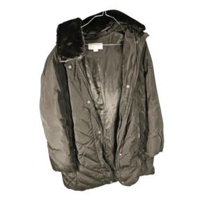 Abrigo grueso largo de invierno (verde oscuro)