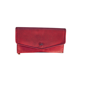 Billetera de cuero rojo Vélez