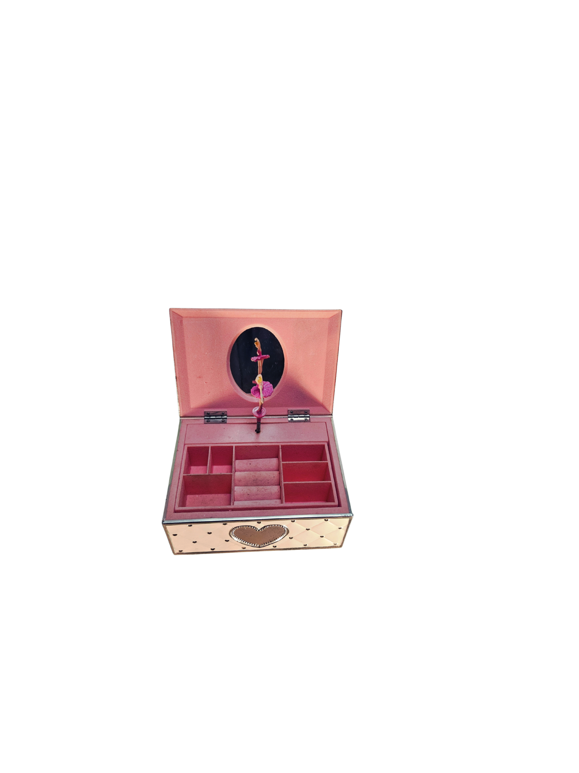 Caja Musical Joyero Vintage Rosa con Bailarina