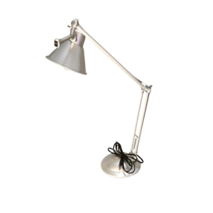 Lámpara de Escritorio Articulada Estilo Industrial – Aluminio Plateado