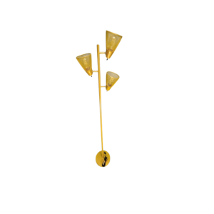 Lámpara de Piso Dorada de 3 Luces – Estilo Moderno Industrial