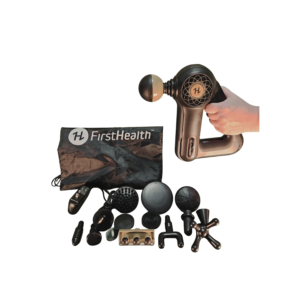 Pistola masajeador con accesorios