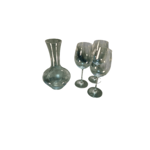 Set de Vino de Vidrio – 3 Copas + Decantador