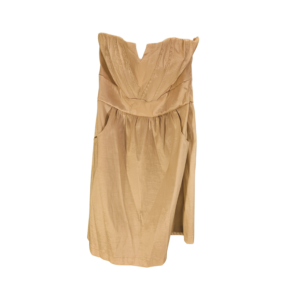 Vestido beige strapless